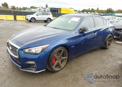 2019 Infiniti Q50 3.0T Red Sport 400 z USA, uszkodzony, nr VIN JN1FV7AP2KM760770